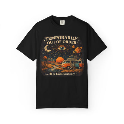 Temporarily Out of Order Vintage Camper T-Shirt — Retro Space Van Graphic Tee