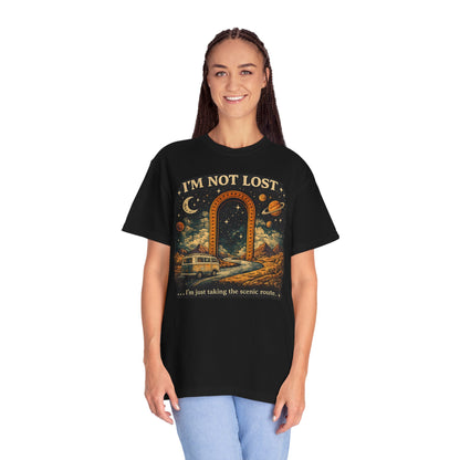 I’m Not Lost RV Adventure T-Shirt — Scenic Route Camper Graphic Tee