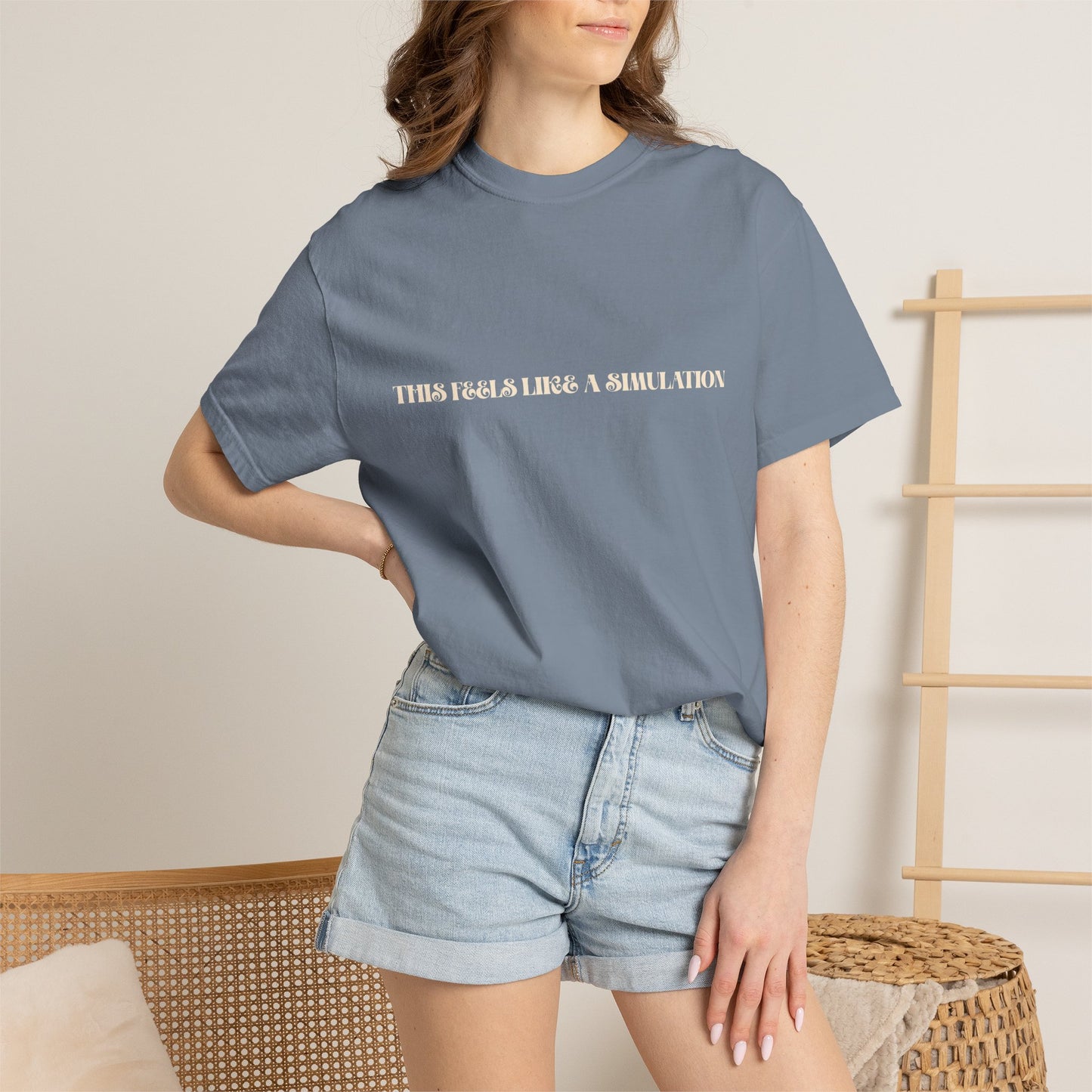 This Feels Like A Simulation T-Shirt — Graphic Sci‑Fi Tees for Gamers & Futurists