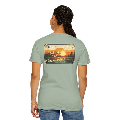 Scenic Route Sunset T-Shirt — Sunset Scenic Route Tee for Travel Lovers