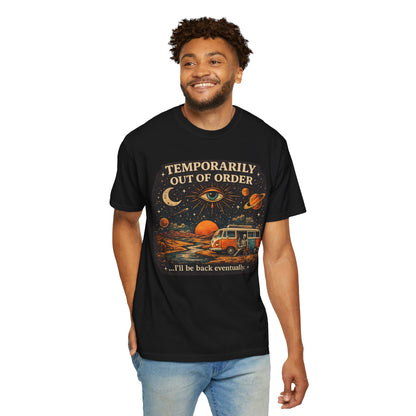Temporarily Out of Order Vintage Camper T-Shirt — Retro Space Van Graphic Tee